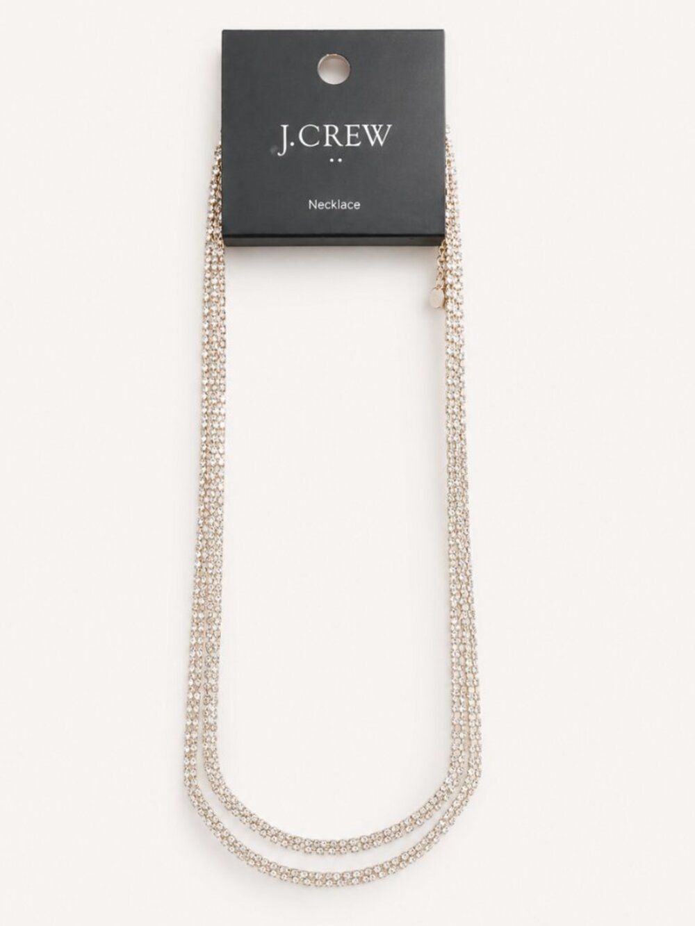 J Crew Factory Layered Crystal Necklace